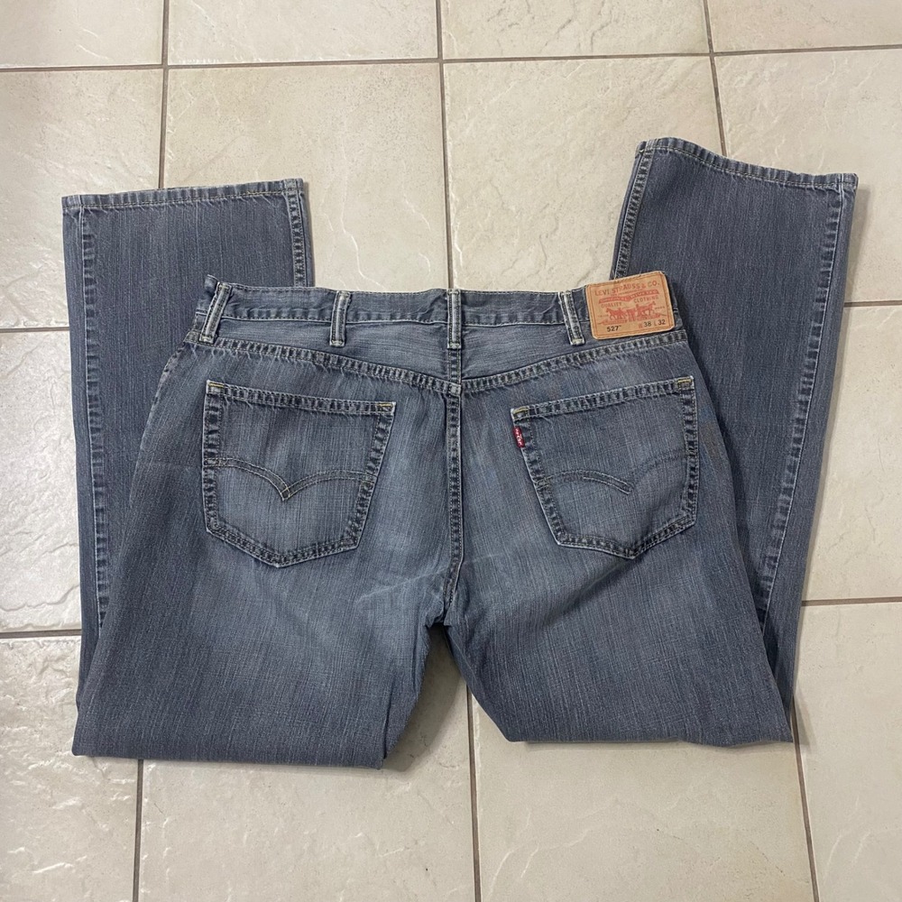 Levi Strauss Co 527 Bootcut Jeans Mens W38 L32‎ Grey Denim Pants - Picture 7 of 7